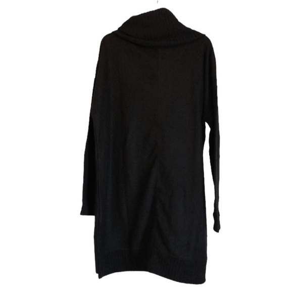NWT Lulus Sweater Dress Sz M Black Fuzzy Cowl Neck Pullover Fall Cozy Comfy - Picture 5 of 8